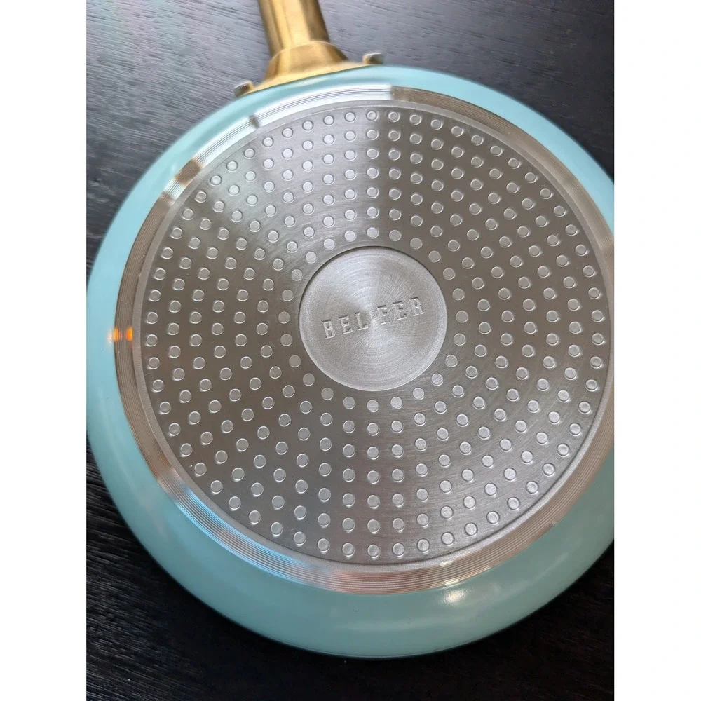 9.5 Fry Pan Limited Edition Turquoise Aluminum Skillet Bel Fer Blue Dwellsix NEW